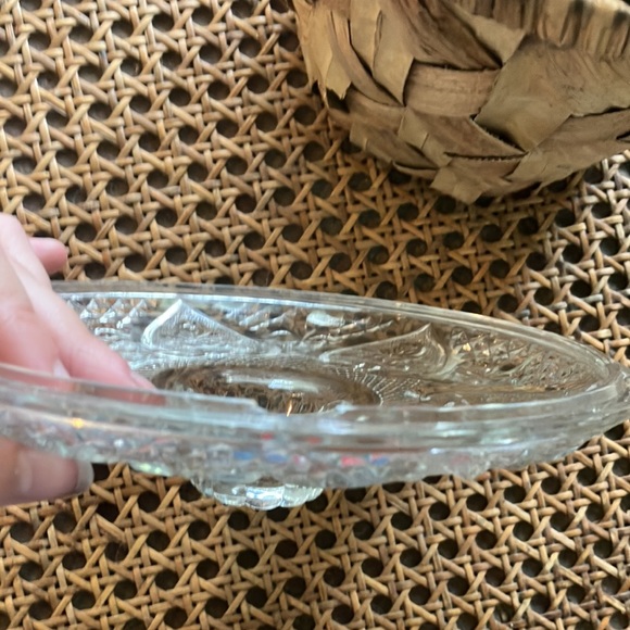 Vintage Kig Malaysia Clear Glass Heart & Fleur De Lis Design - Picture 16 of 16